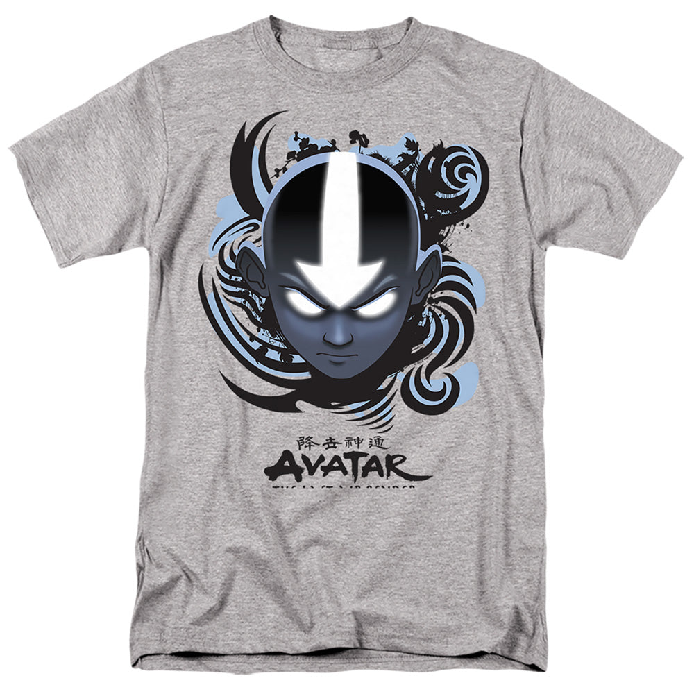 Avatar The Last Airbender - Airbender Blue And Black Kanji - Adult Men T-Shirt