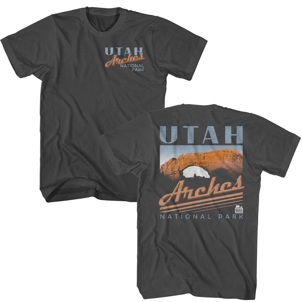 National Parks - Utah Arches - Front and Back Print Short Sleeve Adult T-Shirt