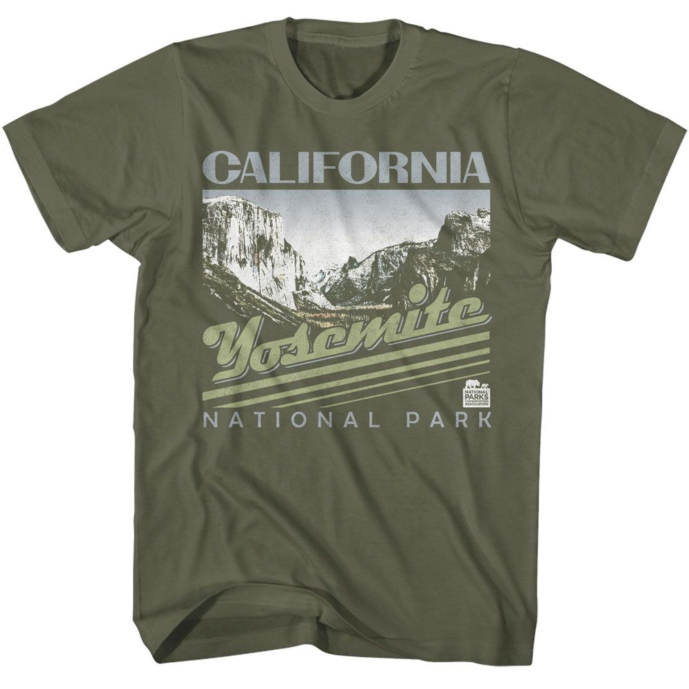 National Parks - California Yosemite - Green Short Sleeve Adult T-Shirt