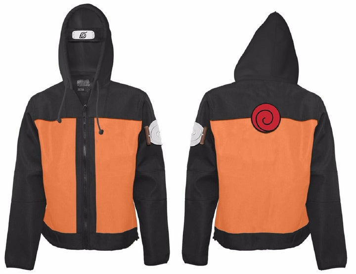 Naruto Shippuden Naruto Costume Adult Zip Up Hoodie