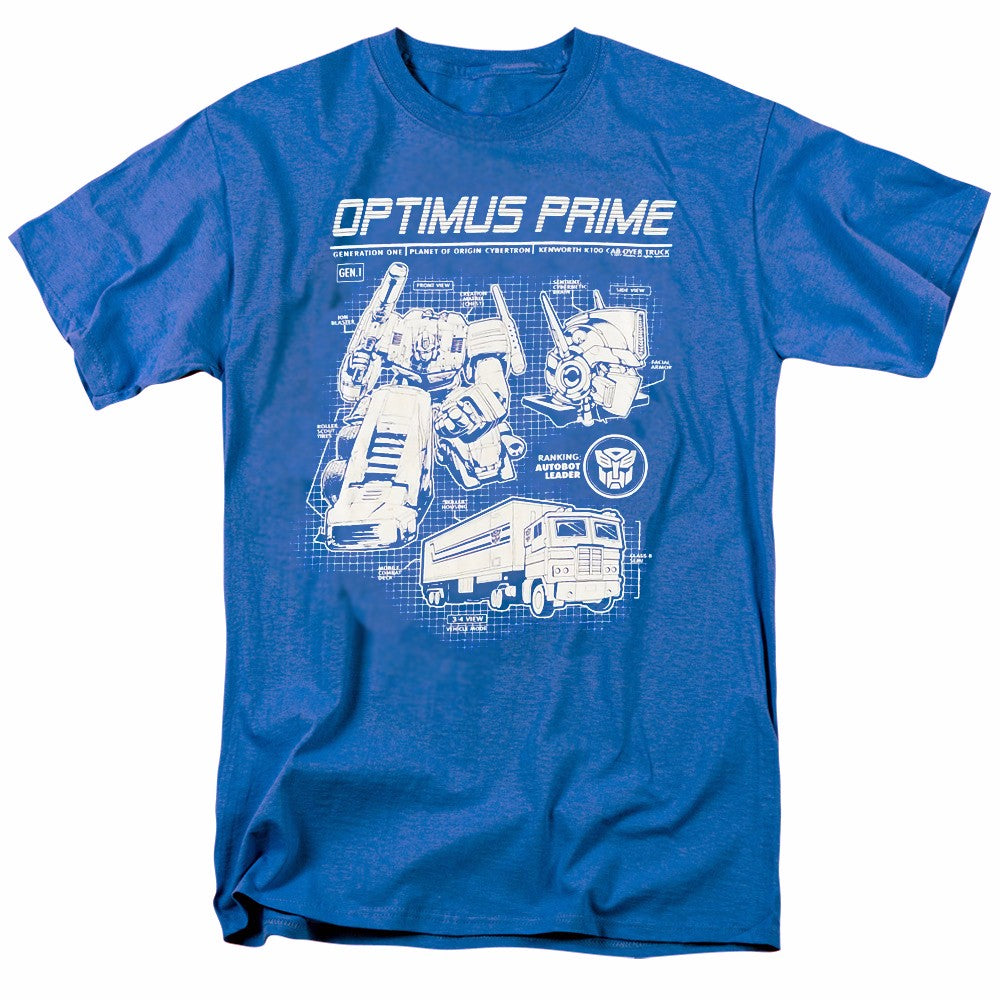 Transformers Optimus Prime Tech Specs Adult T-Shirt