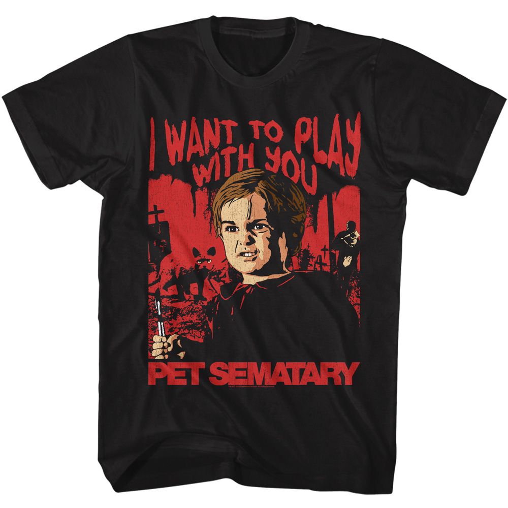 Pet Sematary - I Want To Play - Short Sleeve - Adult - T-Shirt