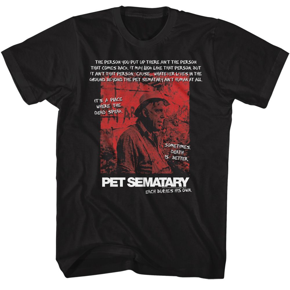 Pet Sematary - Jud Quotes - Short Sleeve - Adult - T-Shirt