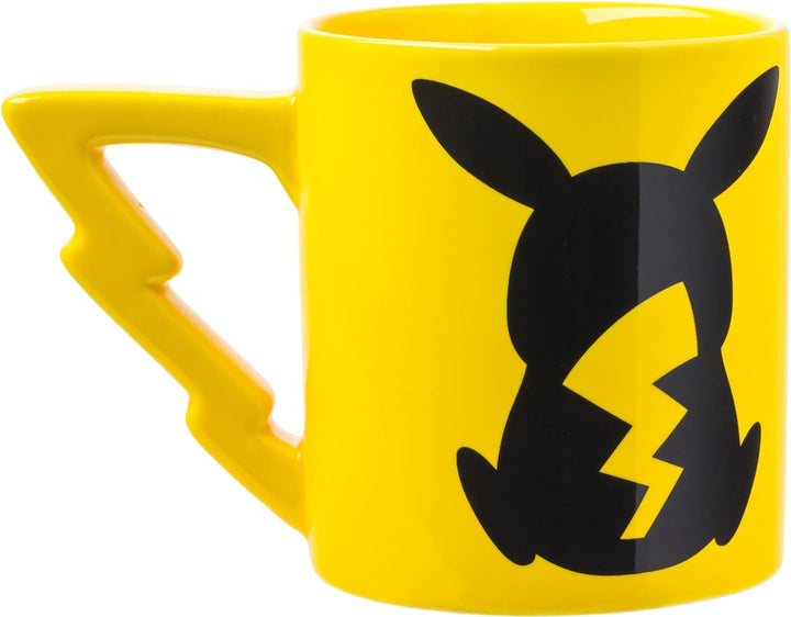 Pokemon Pikachu with Lightening Bolt Sculpted Handle Ceramic Mug Microwave Safe 20-Ounces