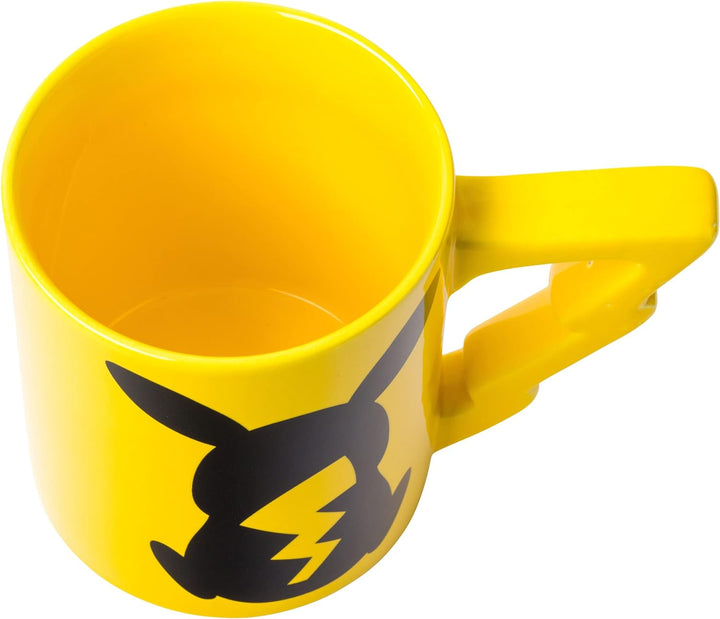 Pokemon Pikachu with Lightening Bolt Sculpted Handle Ceramic Mug Microwave Safe 20-Ounces