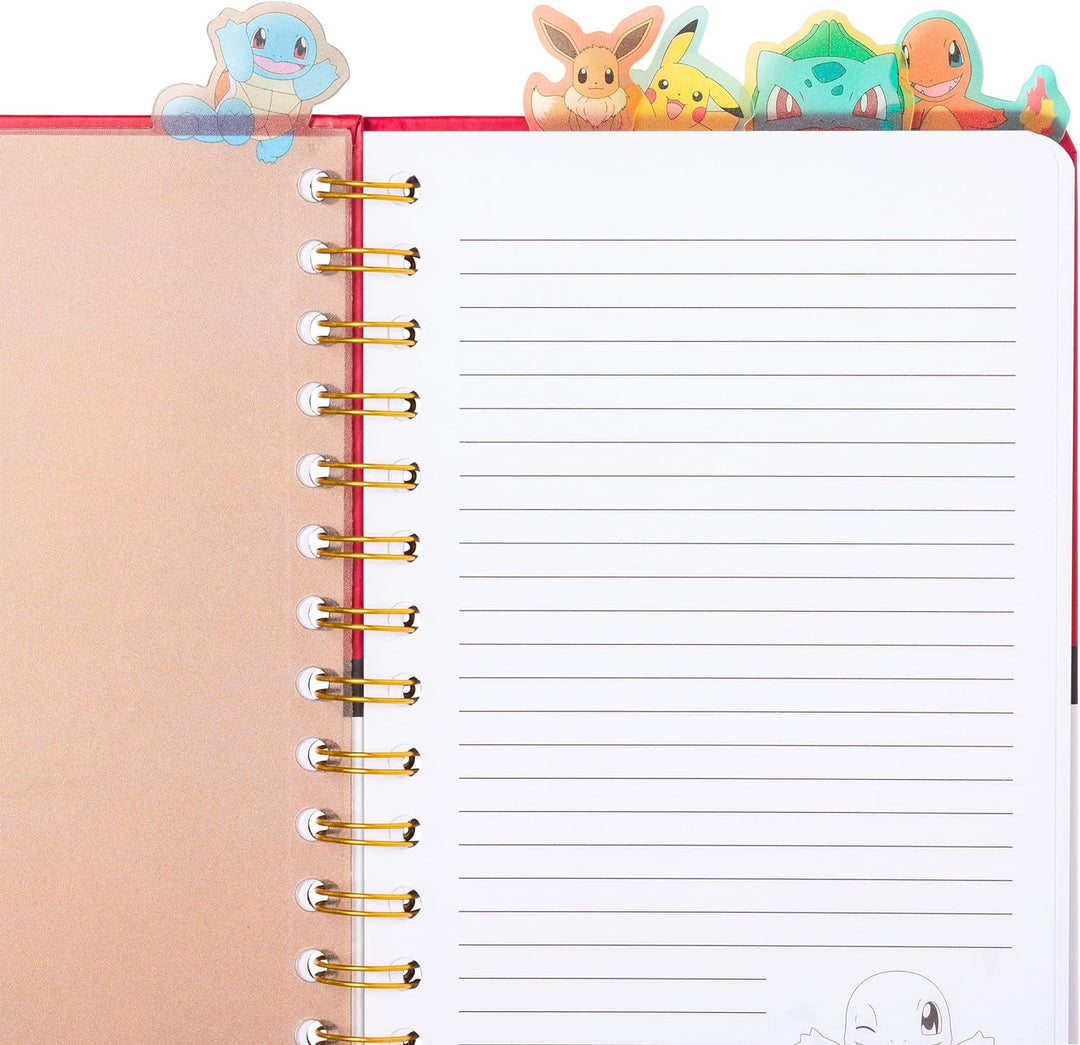 Pokemon Pokeball Starters Spiral Tabbed Notebook 8 x 5 Inches