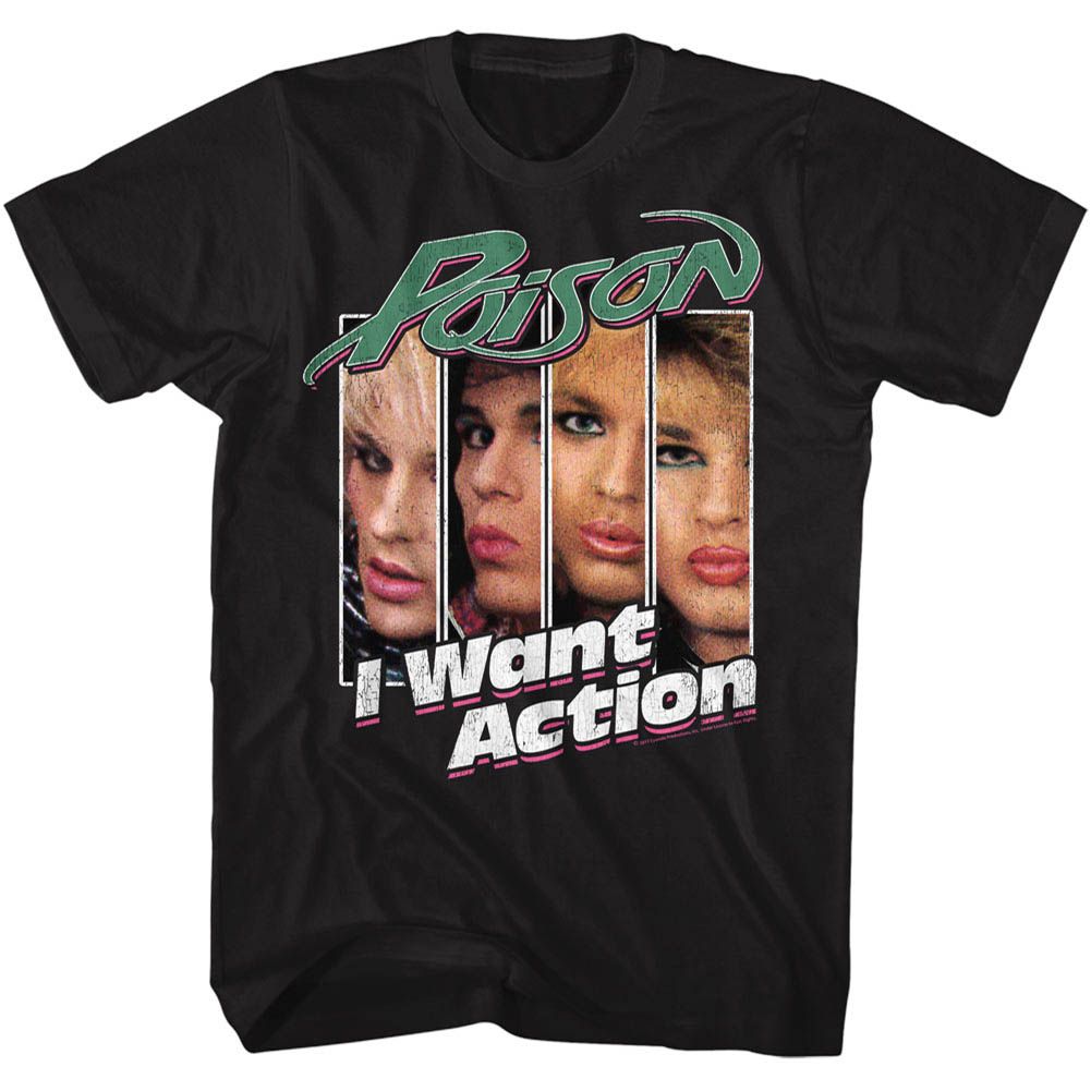 Poison - I Want Action - Short Sleeve - Adult - T-Shirt