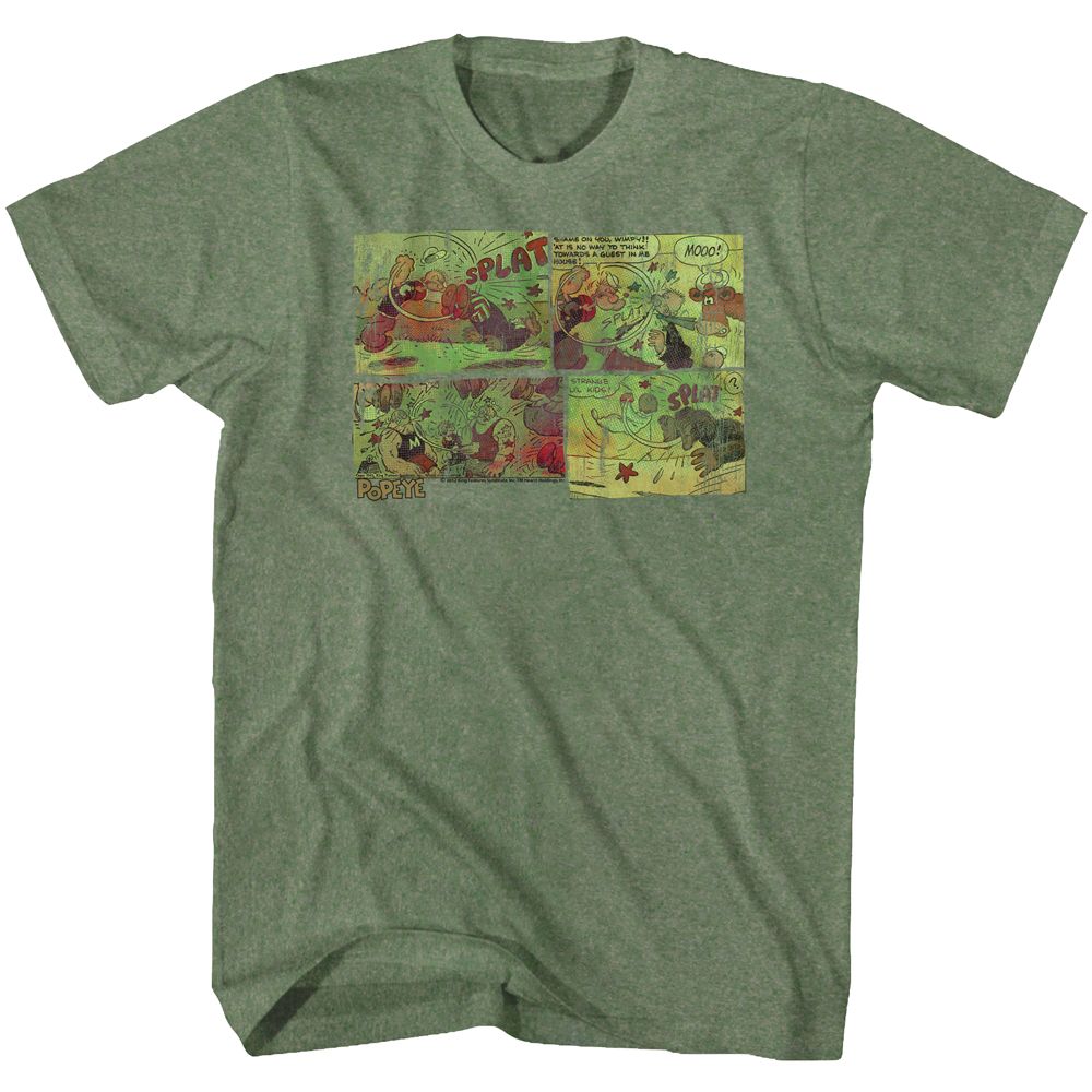 Popeye - Fightin Around The World - Short Sleeve - Adult - T-Shirt