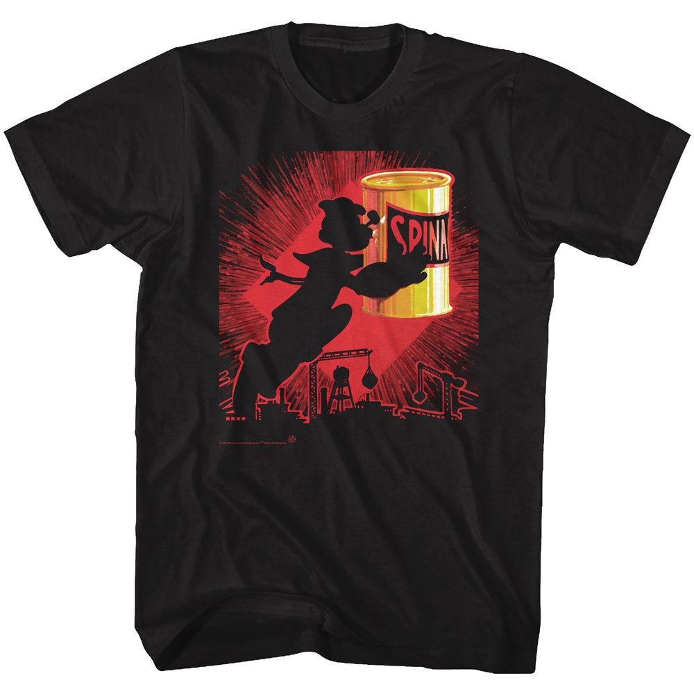 Popeye - Silhouette - Short Sleeve - Adult - T-Shirt
