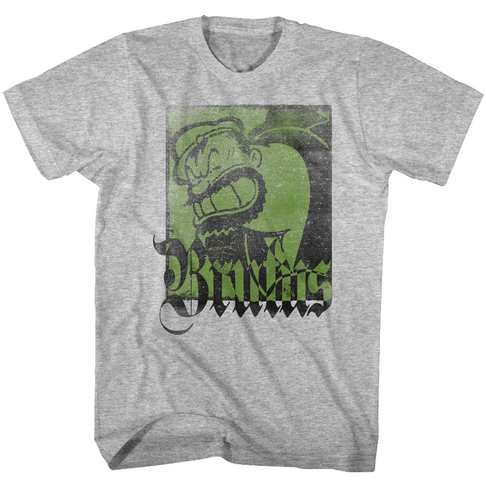 Popeye - Green Face - Short Sleeve - Heather - Adult - T-Shirt