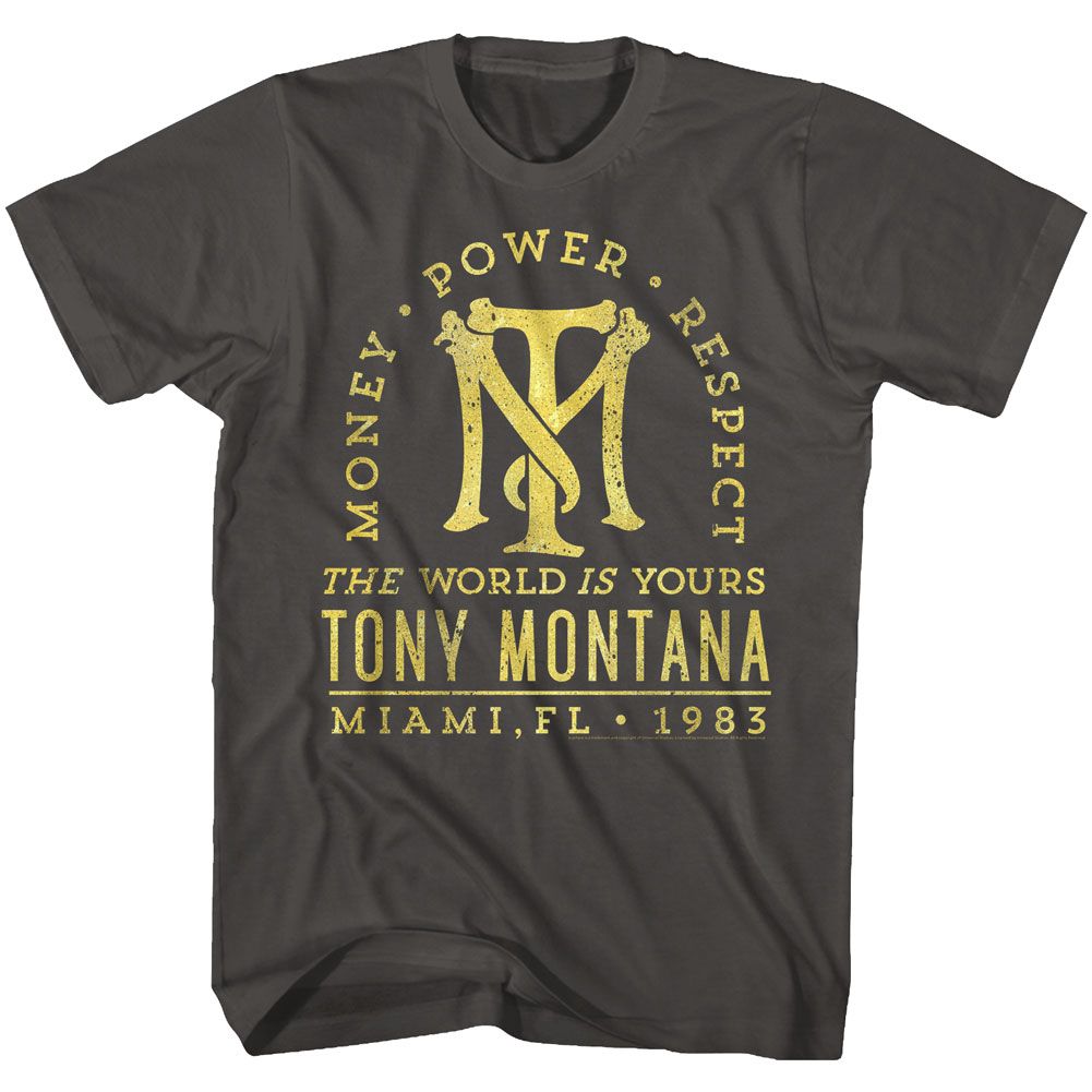 Scarface - Gold Text - Short Sleeve - Adult - T-Shirt
