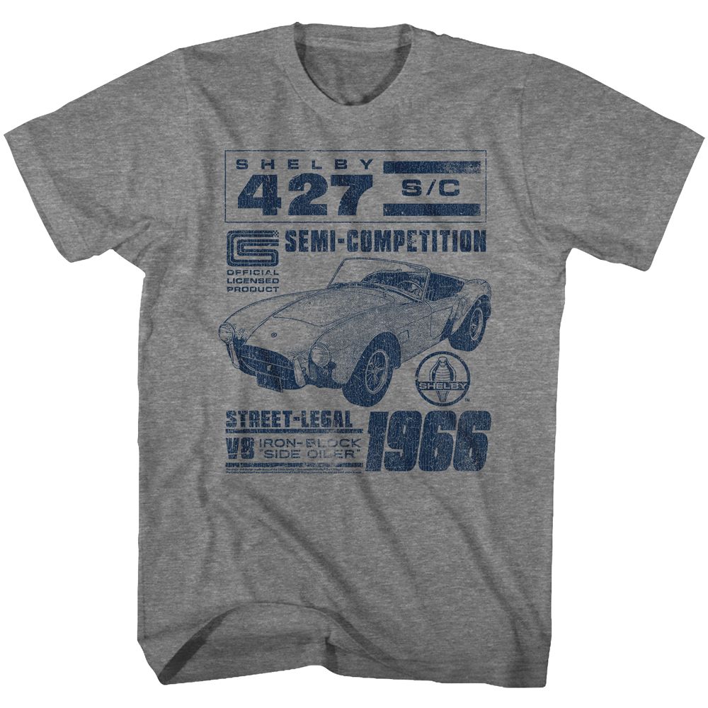 Carroll Shelby - 427 1966 - Short Sleeve - Heather - Adult - T-Shirt