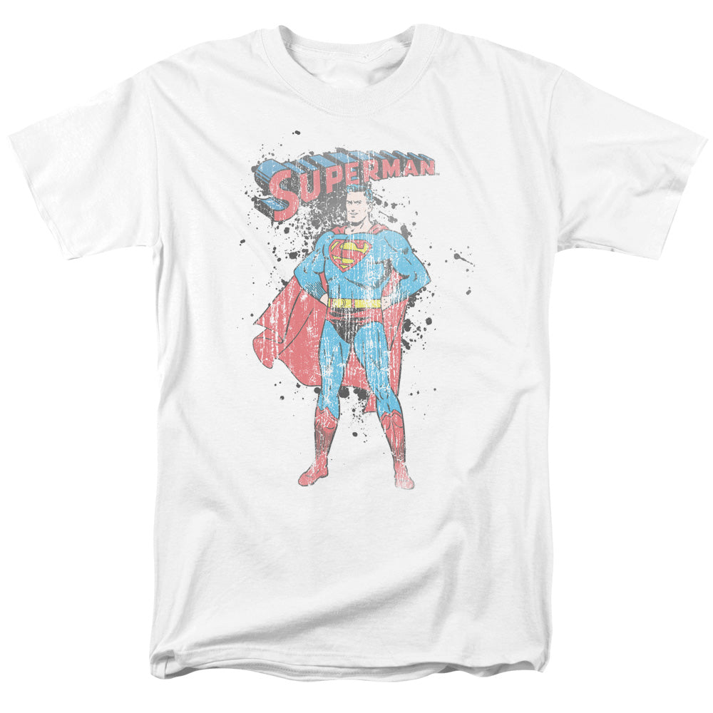 DC Comics - Superman - Vintage Ink Splatter - Adult T-Shirt