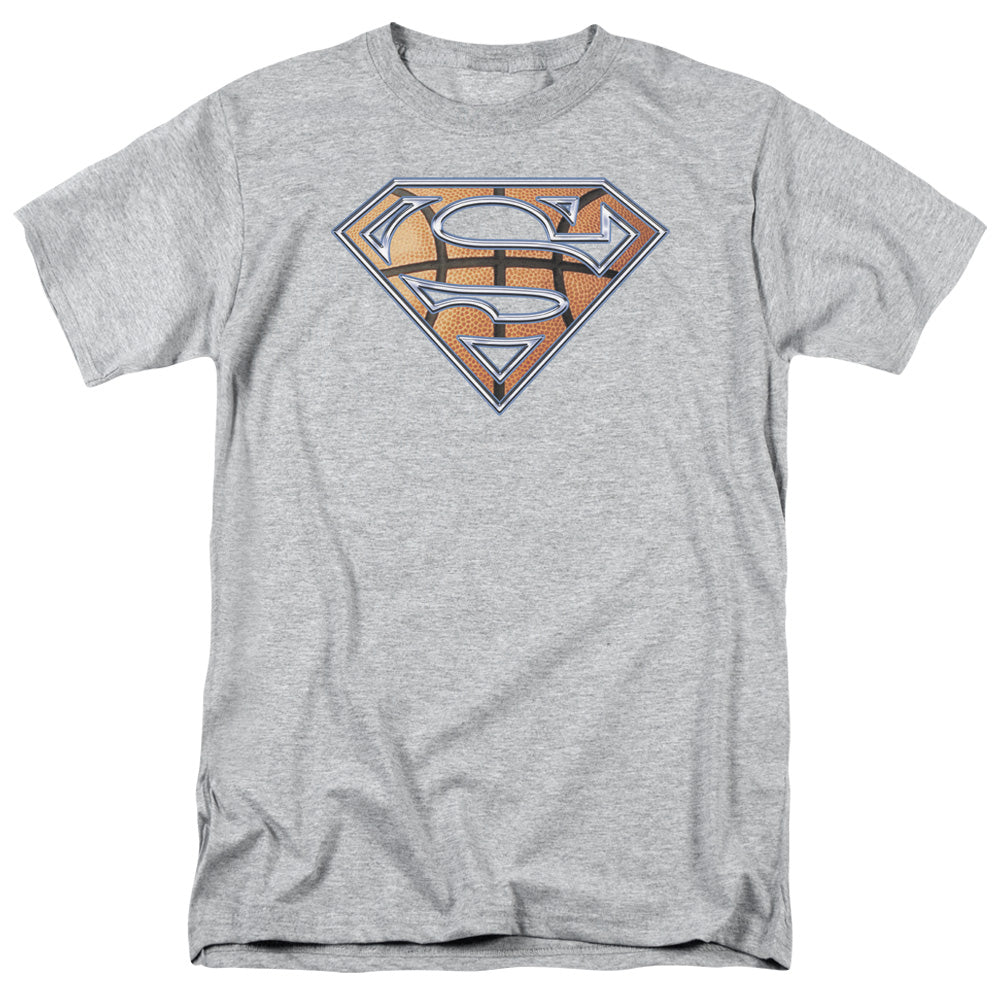 DC Comics - Superman - Basketball Shield - Adult T-Shirt