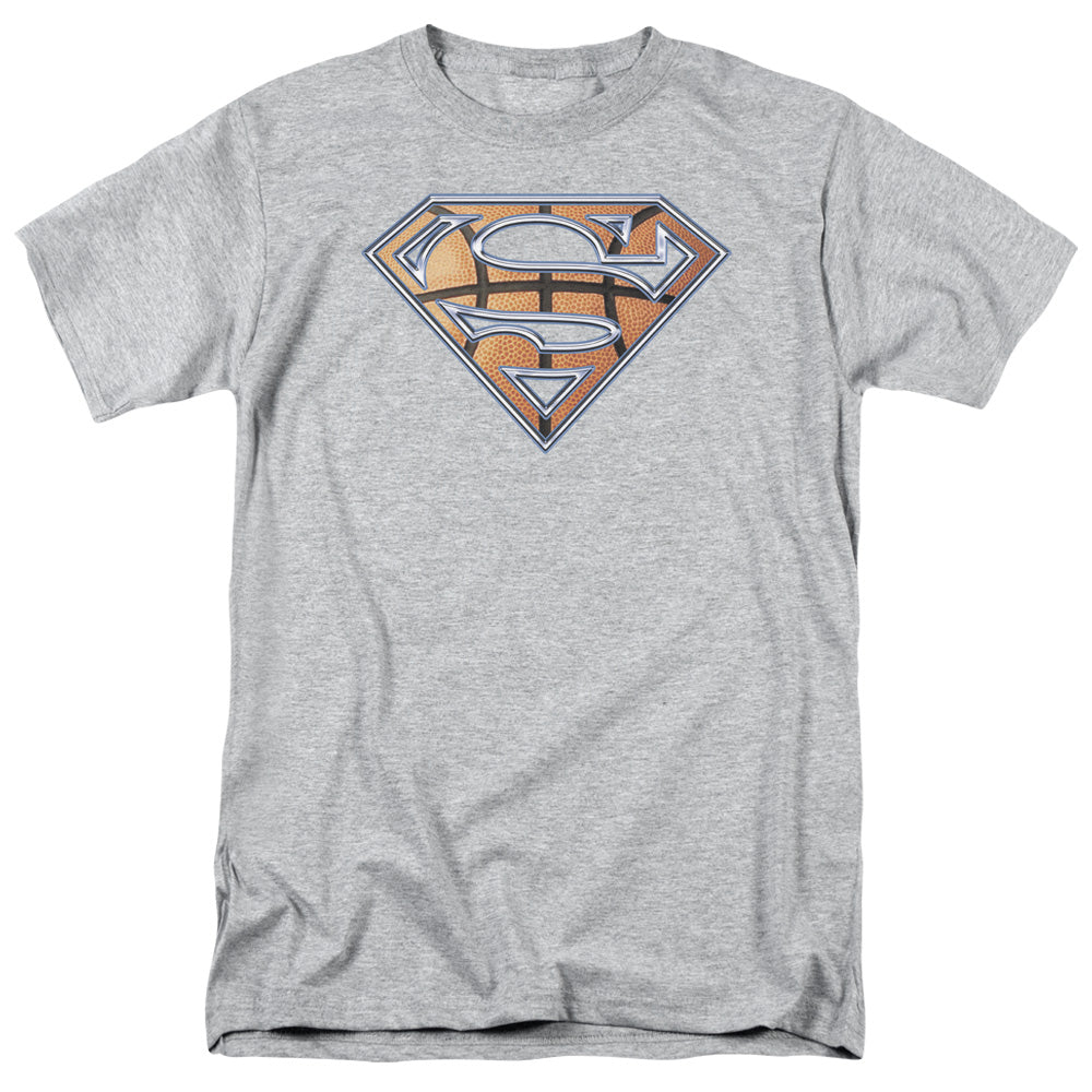 DC Comics - Superman - Basketball Shield - Adult T-Shirt