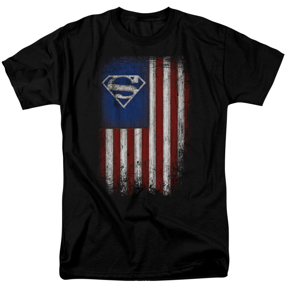 DC Comics - Superman - Old Glory Shield - Adult T-Shirt