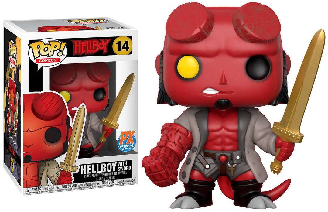 Funko Pop Hellboy With Excalibur PX Exclusive Vinyl Action Figure