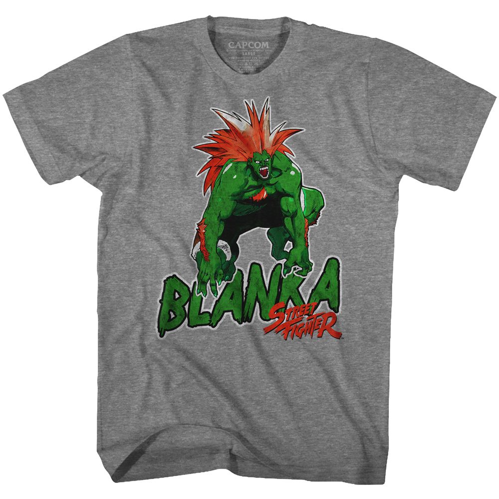 Street Fighter - Blanka - Short Sleeve - Heather - Adult - T-Shirt