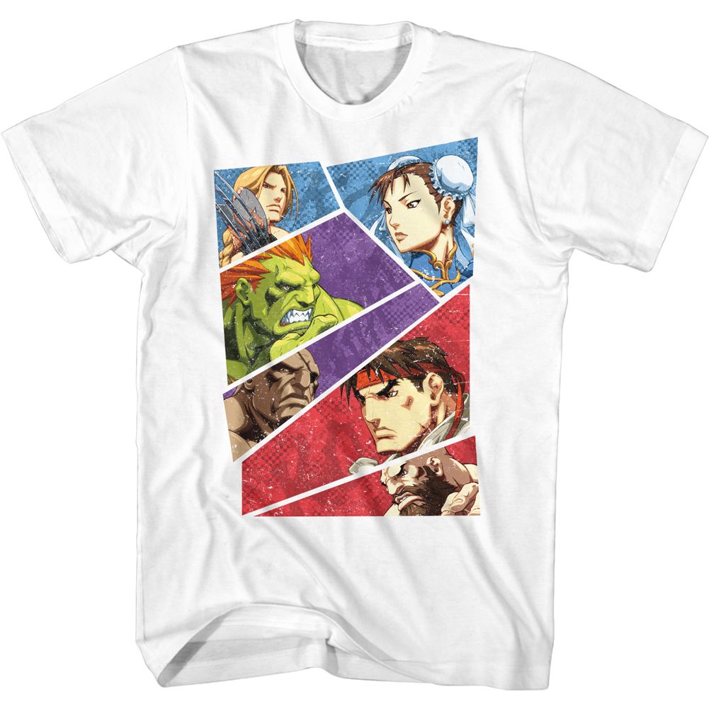 Street Fighter - Sliced Comic Showdown - Short Sleeve - Adult - T-Shirt