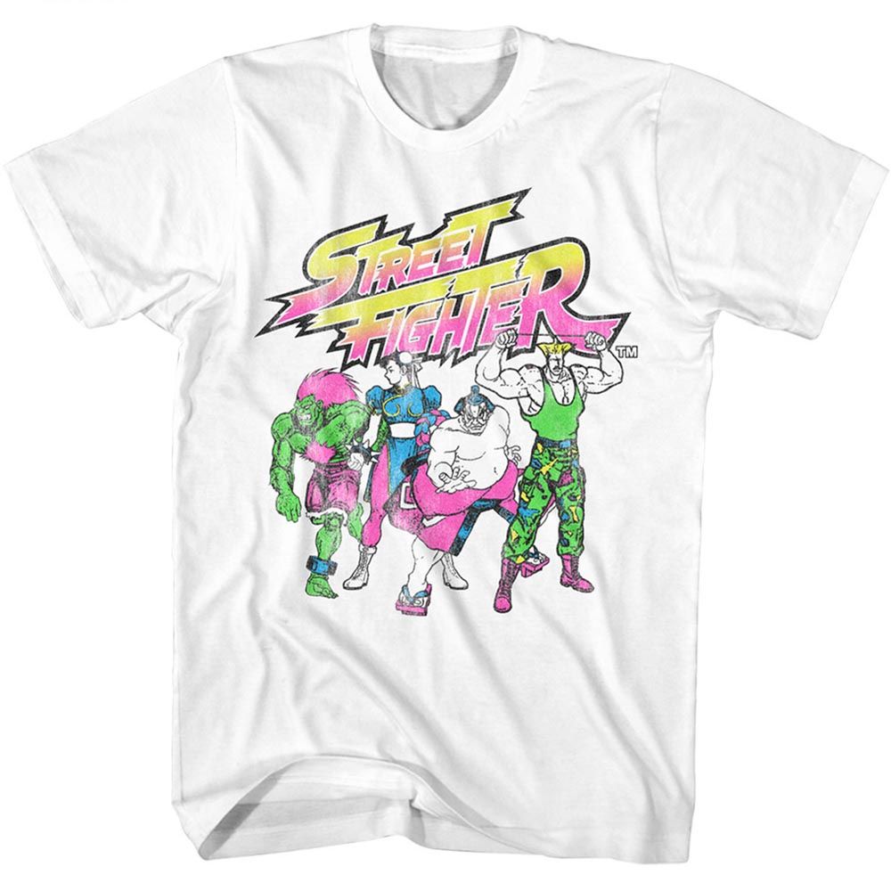 Street Fighter - SF 2 Neon Fighters - Short Sleeve - Adult - T-Shirt