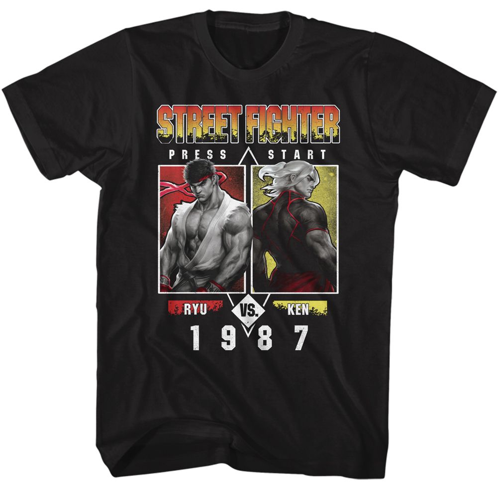 Street Fighter - Ryu Vs Ken 1987 - Short Sleeve - Adult - T-Shirt