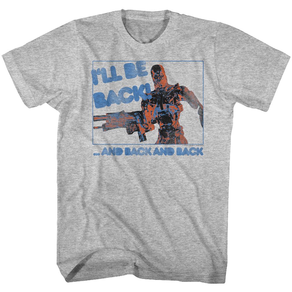 Terminator - Be Back - Short Sleeve - Heather - Adult - T-Shirt