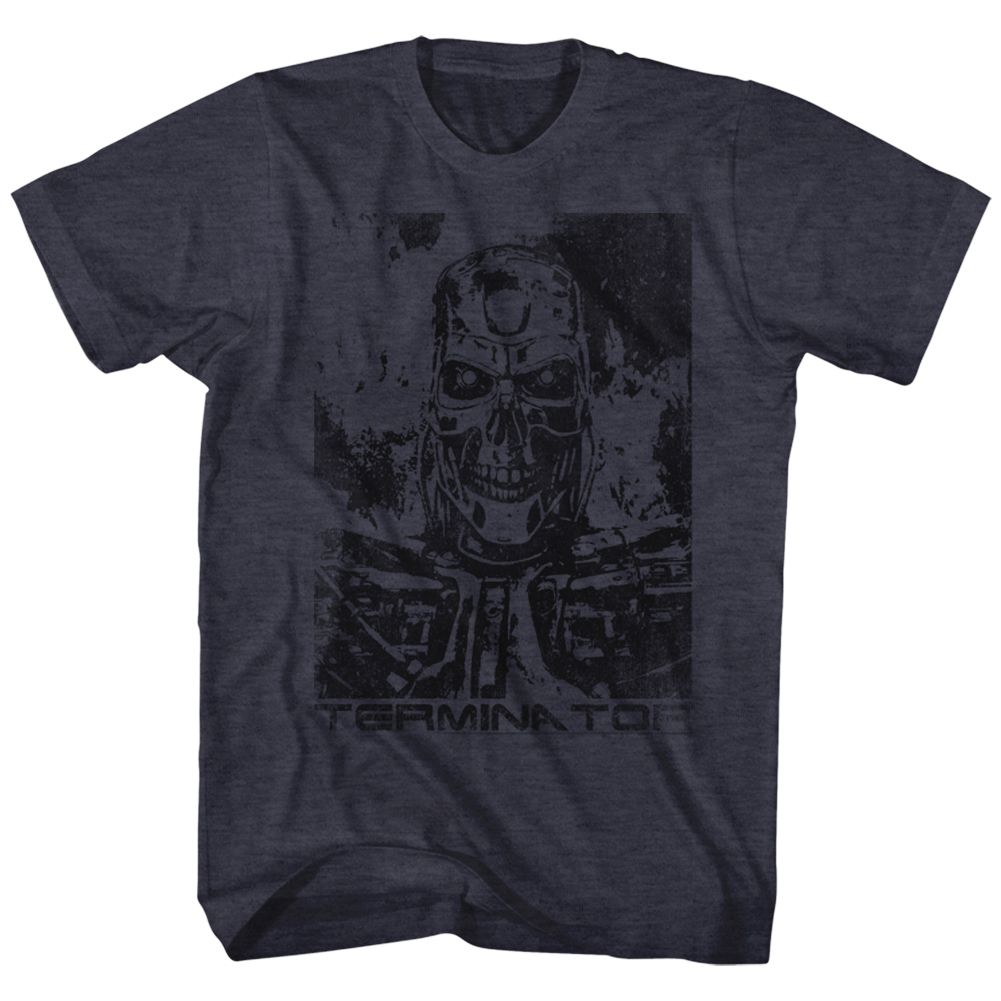 Terminator - Black & Blue - Short Sleeve - Heather - Adult - T-Shirt