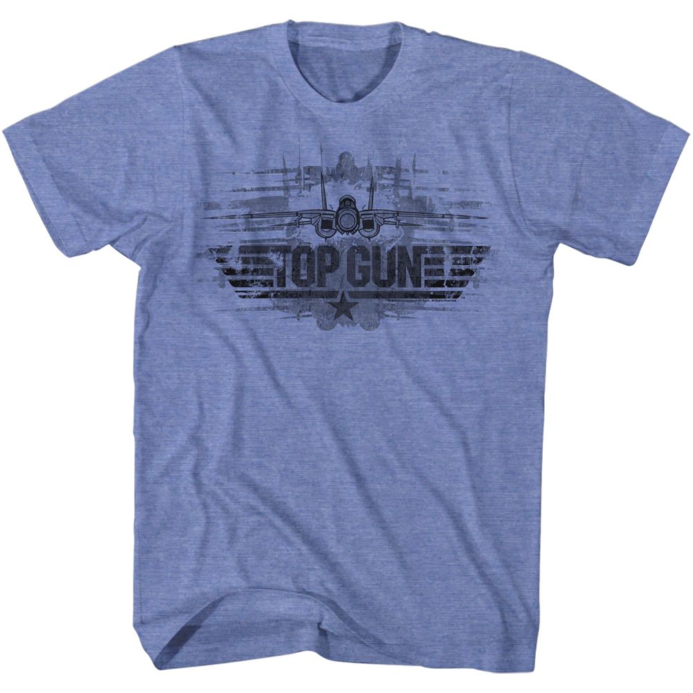 Top Gun - Top Distress - Short Sleeve - Heather - Adult - T-Shirt