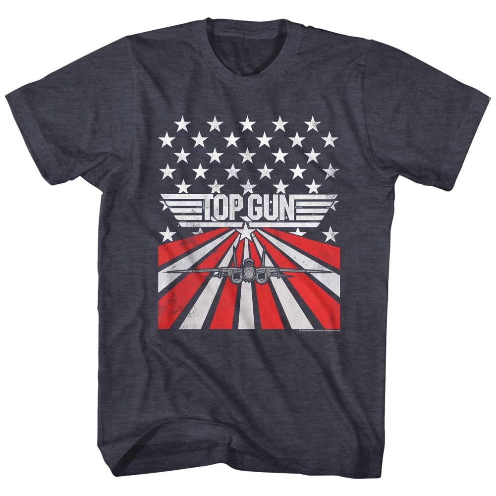 Top Gun - Stars & Stripes - Short Sleeve - Heather - Adult - T-Shirt