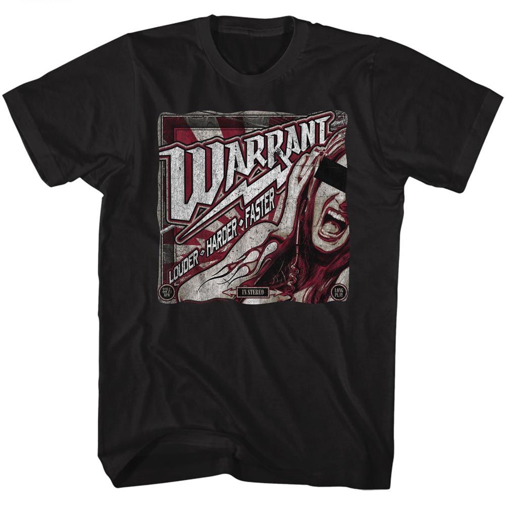 Warrant - Louder Harder Faster - Short Sleeve - Adult - T-Shirt