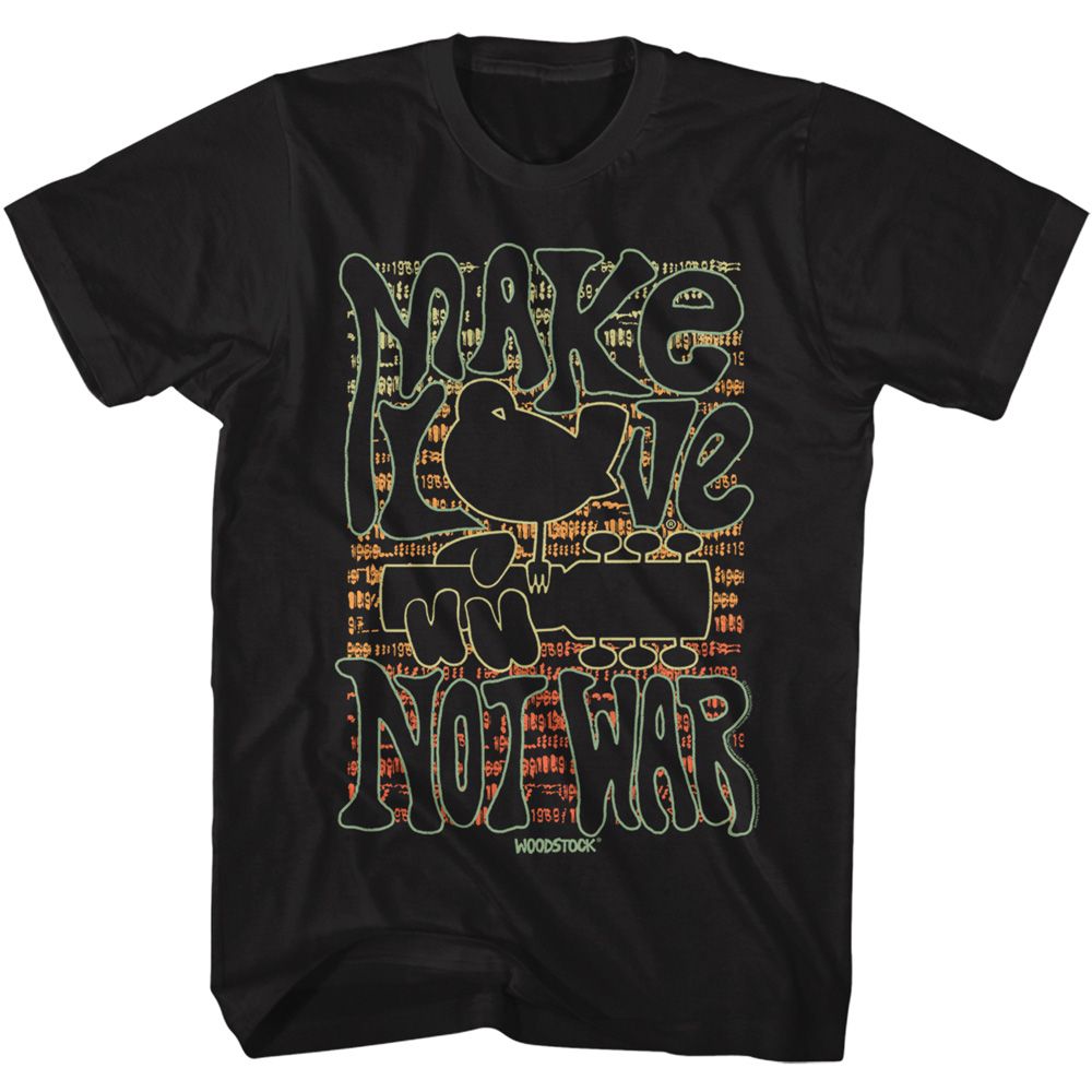 Woodstock - Make Love Not War - Short Sleeve - Adult - T-Shirt