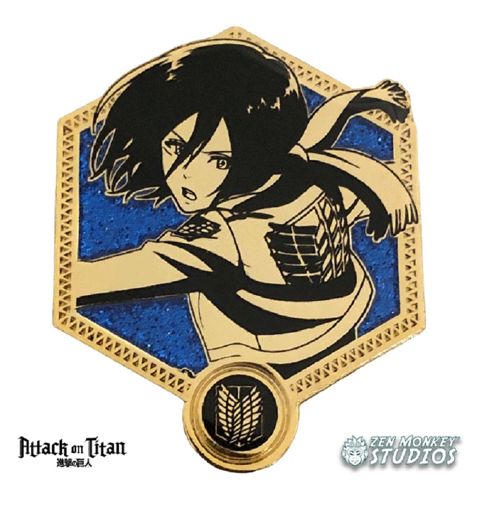 Attack on Titan Golden Mikasa Ackerman Collectible Enamel Pin