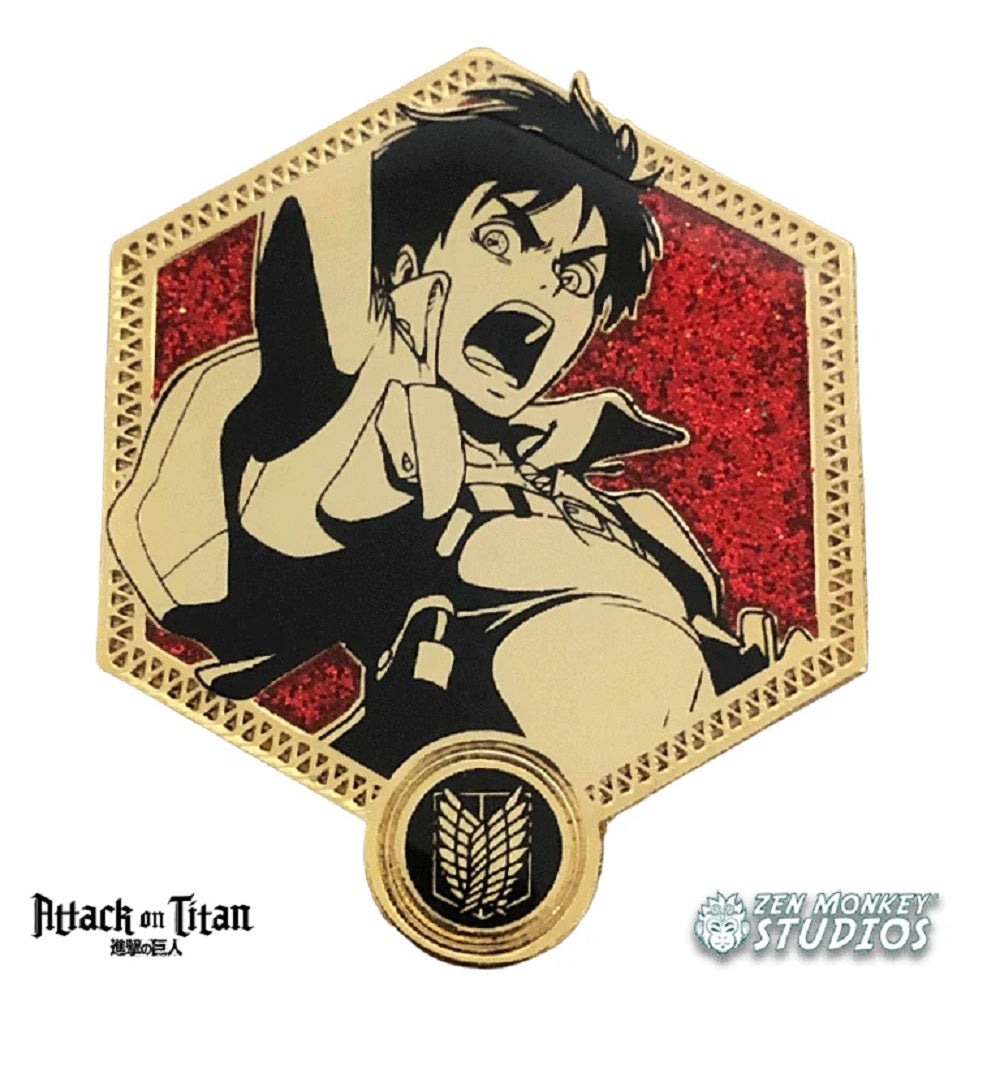 Attack on Titan Golden Eren Yaeger Collectible Enamel Pin