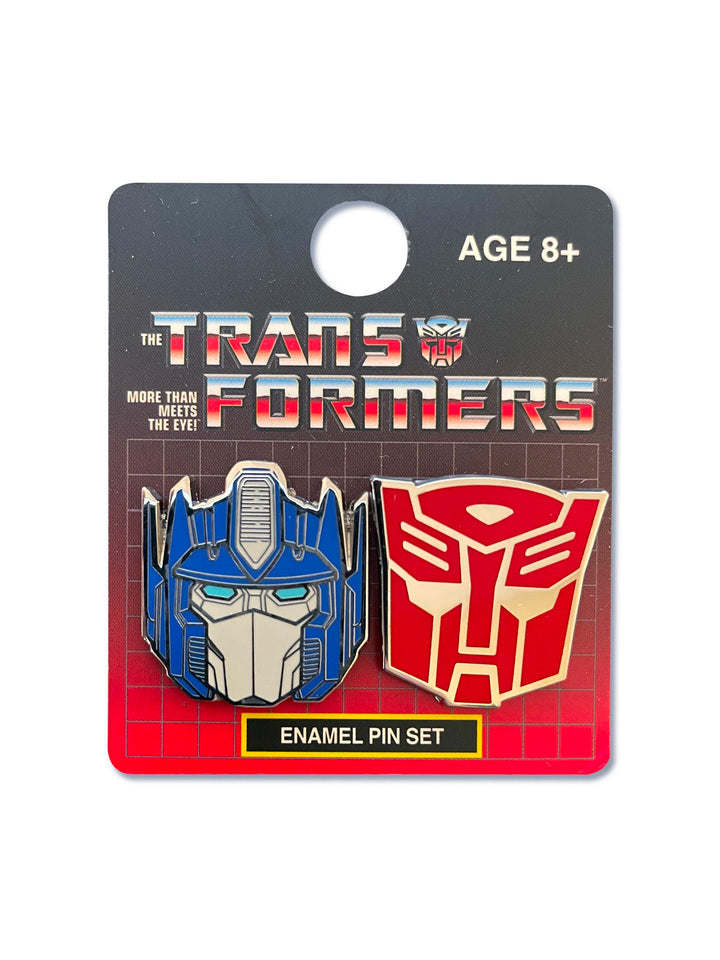 Transformers Autobots Optimus Prime And Symbol 2 Pack Enamel Pin Set