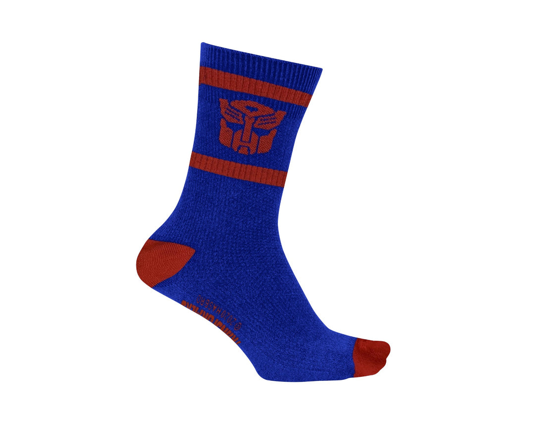 Hasbro Transformers Autobots Symbol Blue and Red Crew Socks