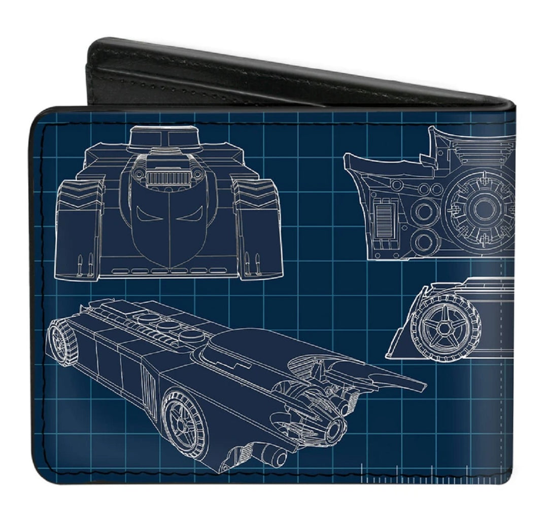 Batman Batmobile Blueprint Tech Turns DC Universe Bifold Wallet