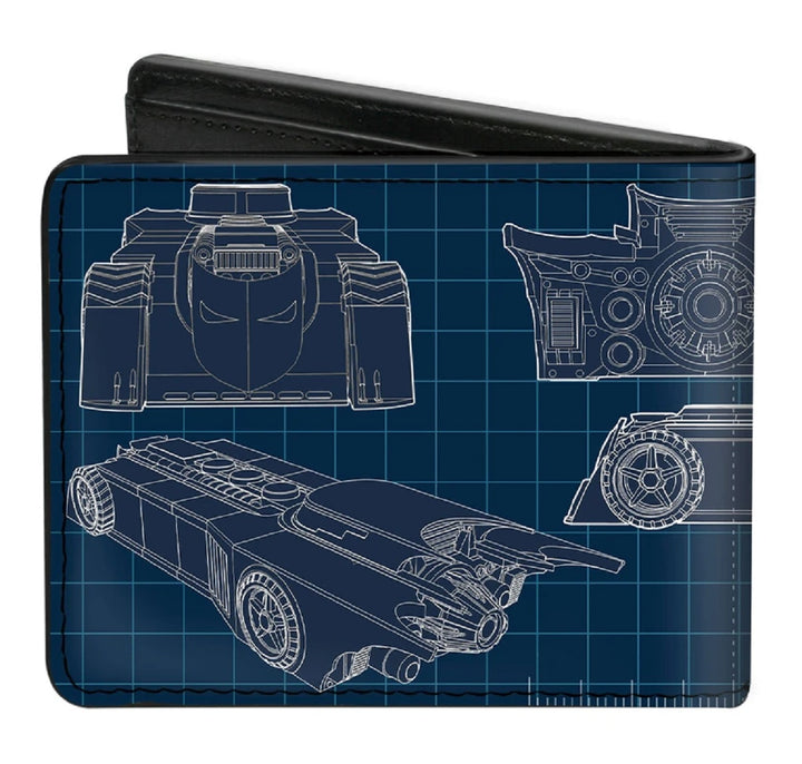 Batman Batmobile Blueprint Tech Turns DC Universe Bifold Wallet