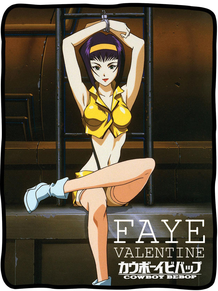 Cowboy Bebop Faye Valentine Cuffed Fleece Throw Soft Lightweight Blanket 45x60 Inches