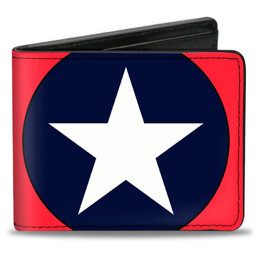 Captain America Close Up Shield Marel Universe Bifold Wallet