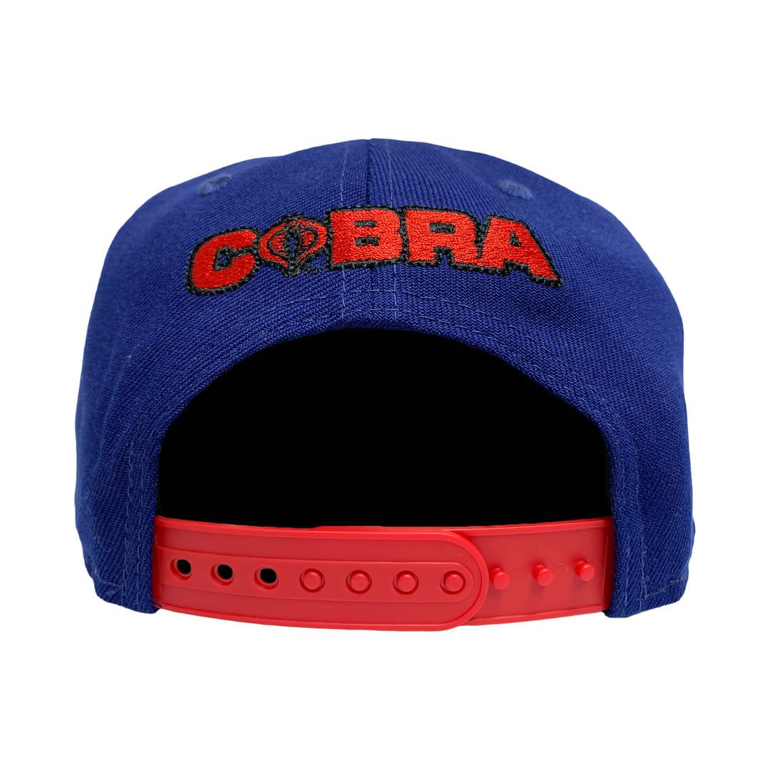 New Era 9FIFTY G.I. Joe Cobra Logo Snapback Hat Cap Royal Black Red