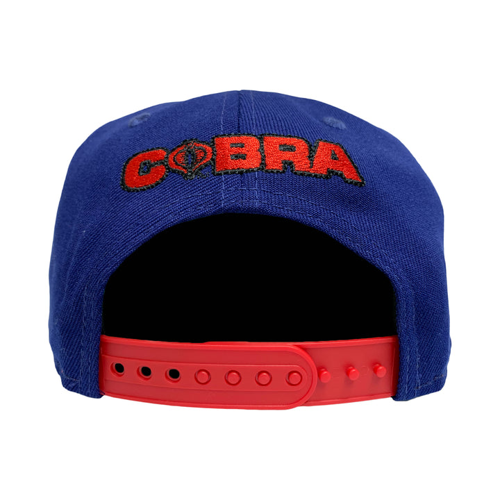 New Era 9FIFTY G.I. Joe Cobra Logo Snapback Hat Cap Royal Black Red