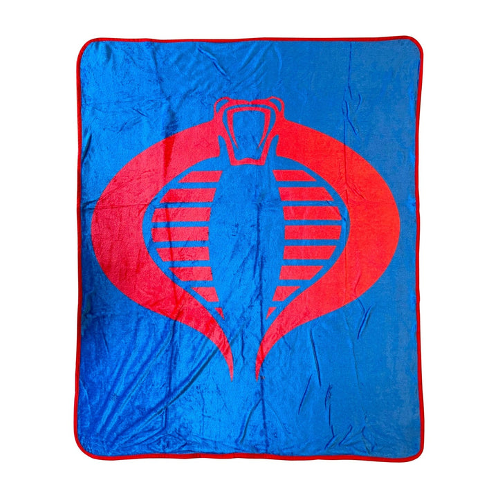 Hasbro G.I. Joe Cobra Symbol Blue 80's Cartoon Throw Blanket