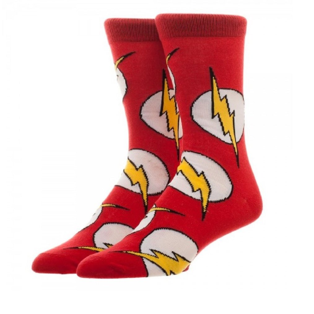 DC Comics Flash Large All Over Print Crew Socks