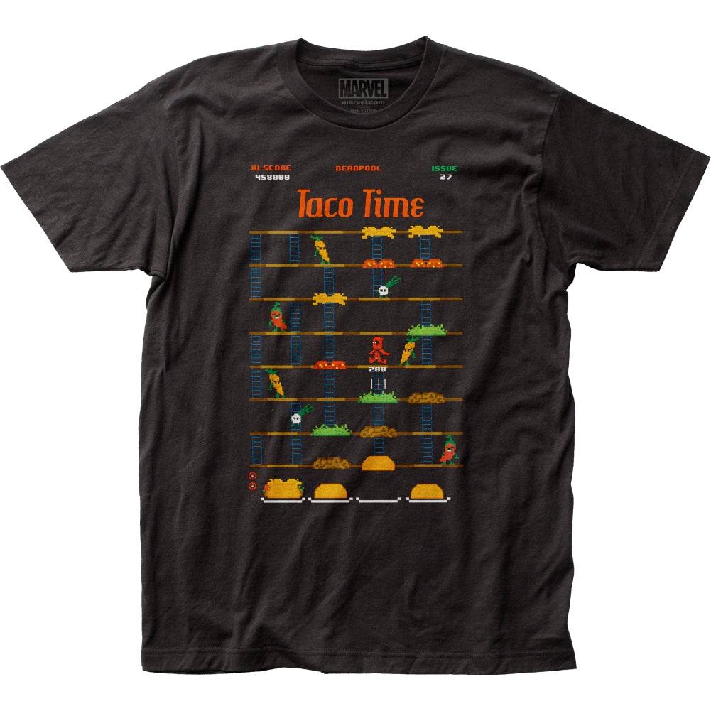 Marvel Deadpool Taco Time Adult T-Shirt