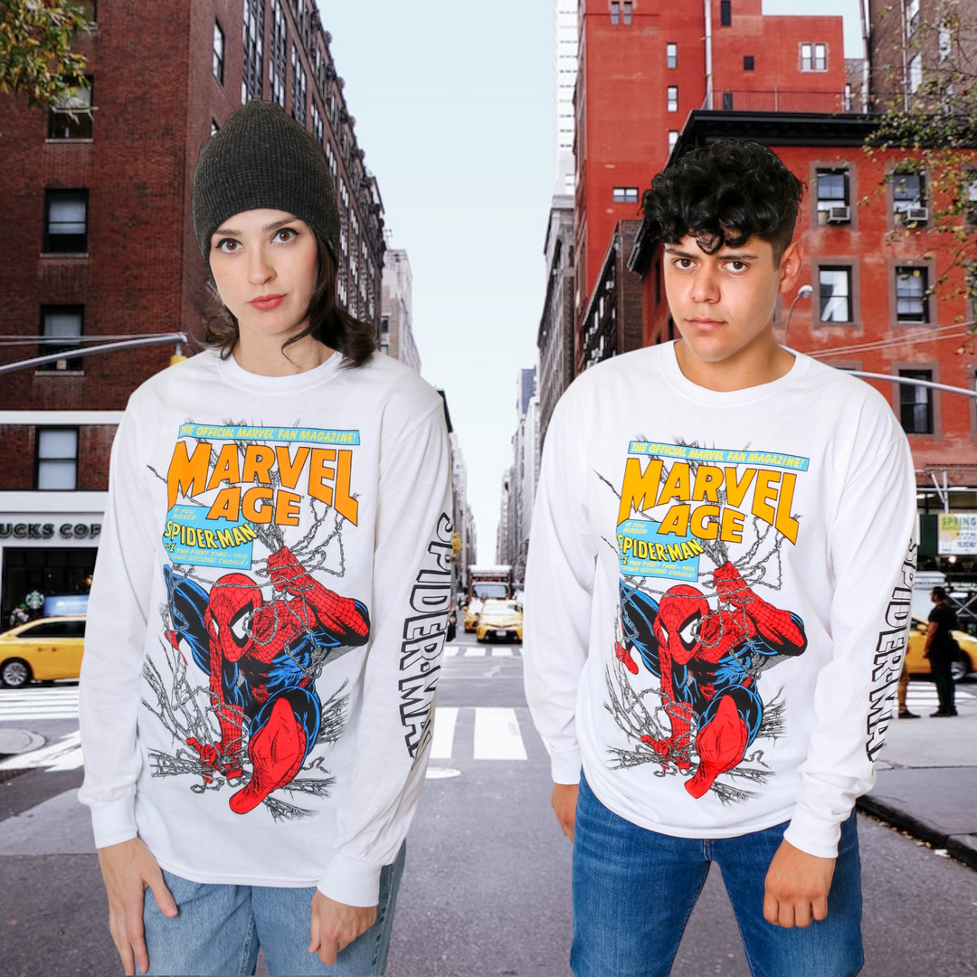 Spider-Man 90's Marvel Age Marvel Adult Long Sleeve T Shirt