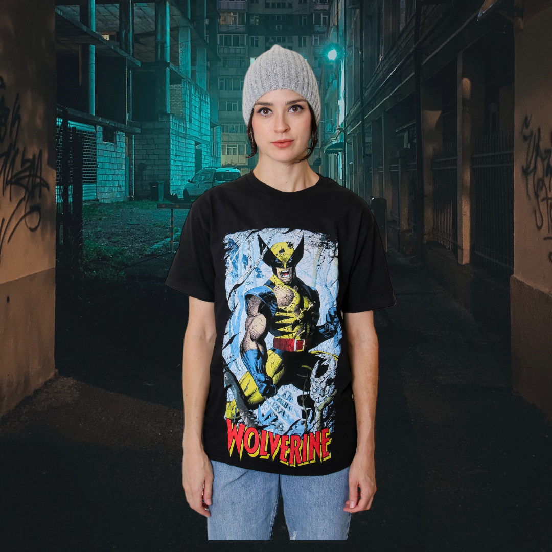 Wolverine 90's Cover By Jim Lee Marvel Comics Adult T-Shirt