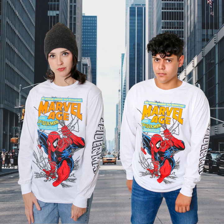 Spider-Man 90's Marvel Age Marvel Adult Long Sleeve T Shirt