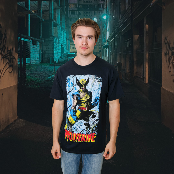 Wolverine 90's Cover By Jim Lee Marvel Comics Adult T-Shirt