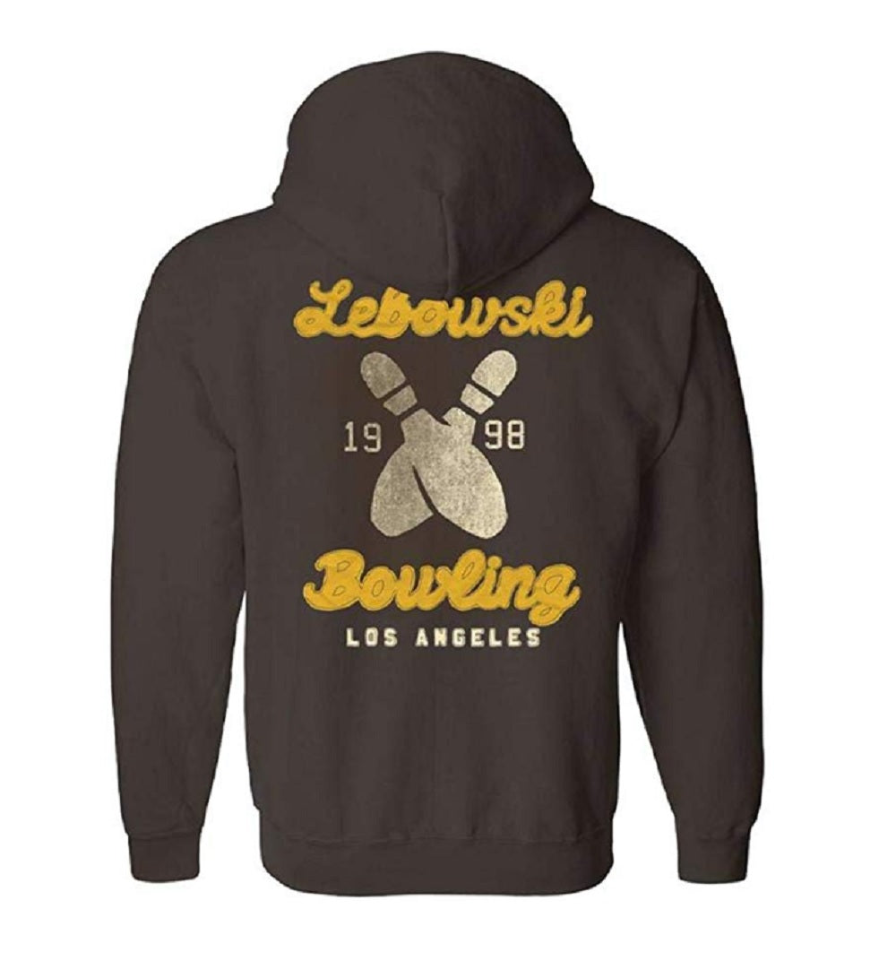 Big Lebowski Adult Unisex Bowling Zip Full Zip Fleece Hoodie