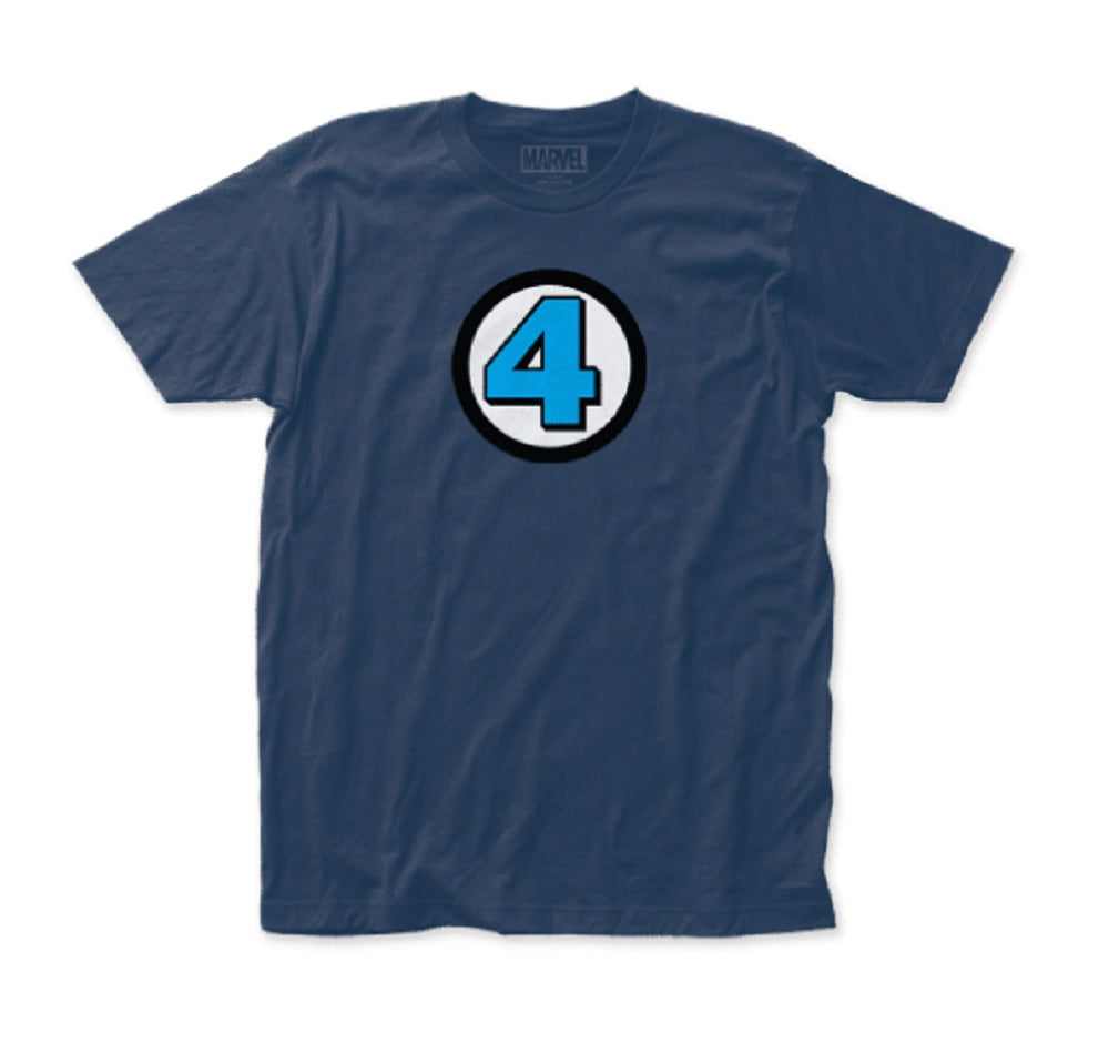 Fantastic Four - 4 Logo Marvel Adult T Shirt